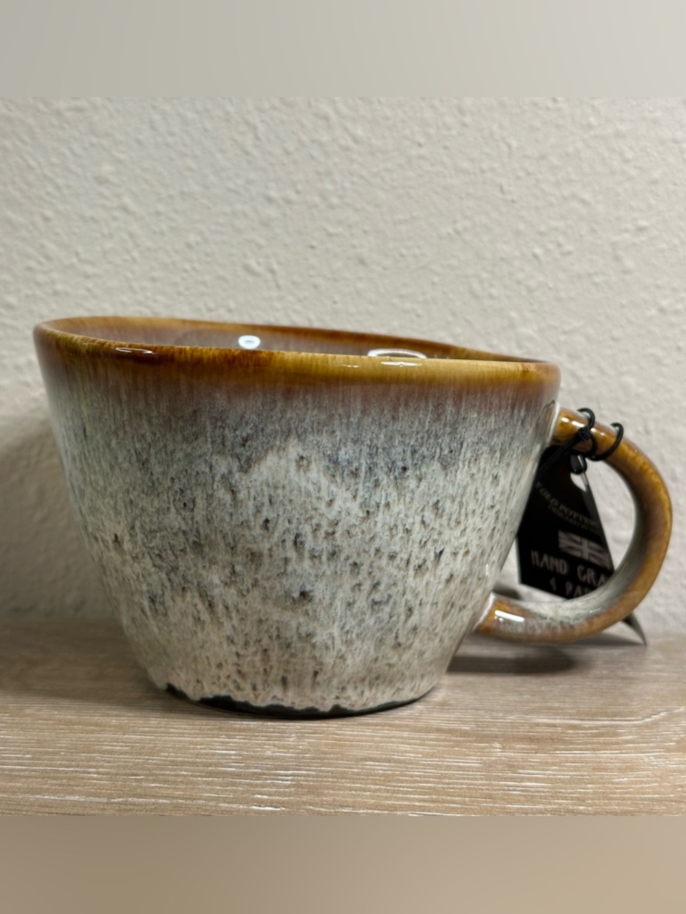The Old Pottery Company Coffee Mug Tea Cup Handcrafted Brown Color